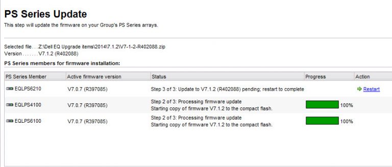 updating hard drive firmware equallogic ps4100