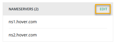 Hover Nameservers