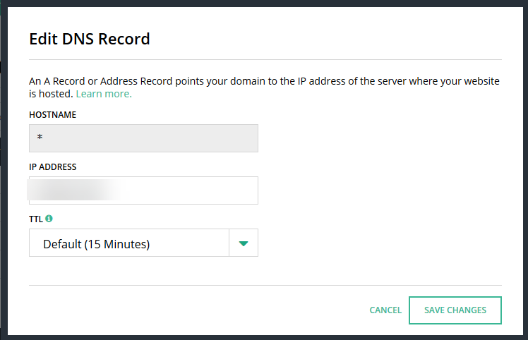 Hover- Edit DNS Records