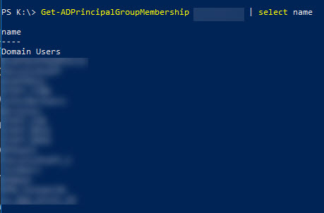 Screenprint of Powershell window