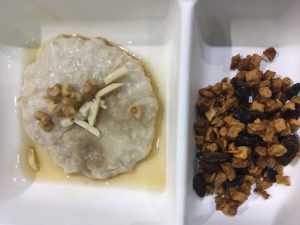 oatmeal and dried fruit looking very unappealing