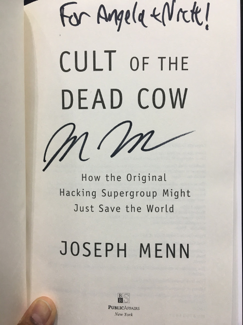 An autographed book