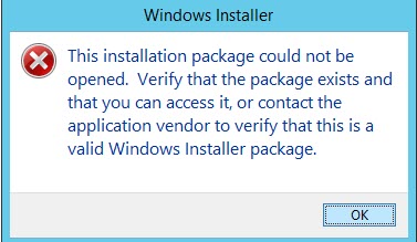 Window Error Dialog Box